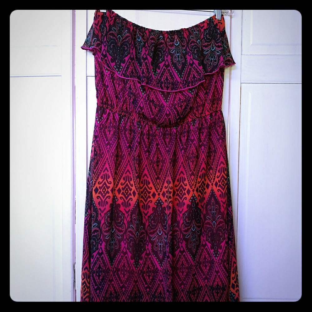 Maurices Hi Low Strapless Dress
